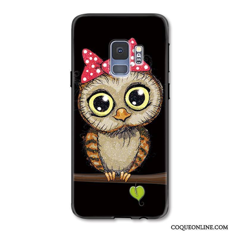 Samsung Galaxy S9 Coque Dessin Animé Protection Étoile Charmant Amoureux Chat Noir