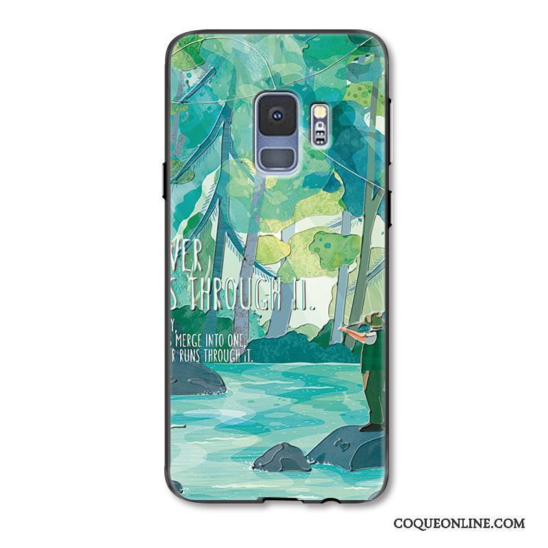 Samsung Galaxy S9+ Coque Ornements Suspendus Silicone Simple Protection Frais Petit Art