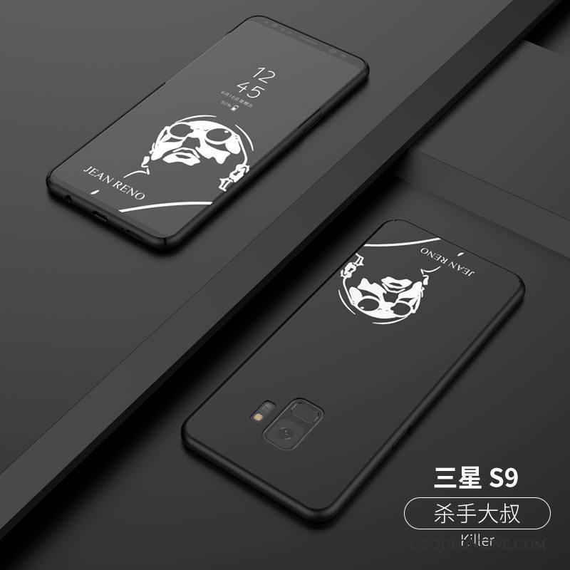 Samsung Galaxy S9 Coque Personnalité Étui Protection Marque De Tendance Noir Tout Compris Difficile