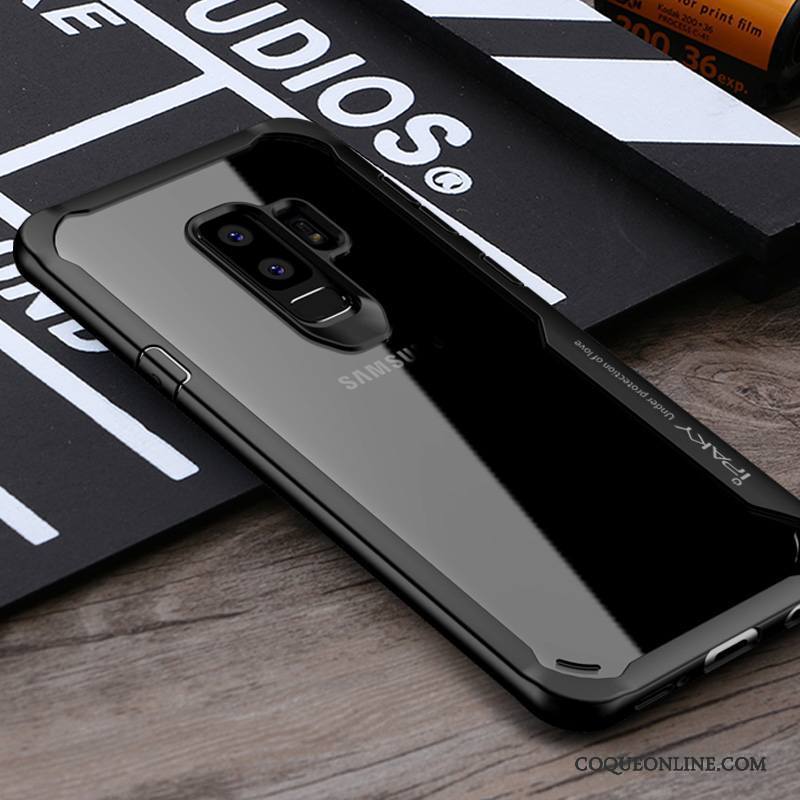 Samsung Galaxy S9+ Coque Étui Noir Incassable Personnalité Silicone Créatif Étoile