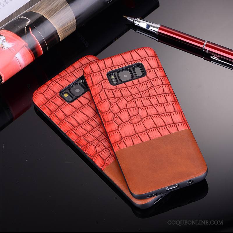 Samsung Galaxy S9+ Cuir Incassable Étoile Coque De Téléphone Rouge Qualité Tendance