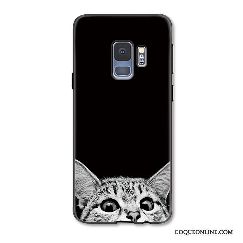 Samsung Galaxy S9+ Drôle Étui Étoile Courte Noir Créatif Coque De Téléphone