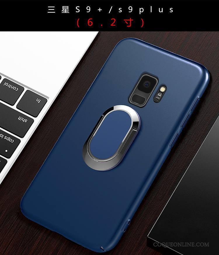 Samsung Galaxy S9+ Délavé En Daim Coque Difficile Bleu Tout Compris Étoile De Téléphone