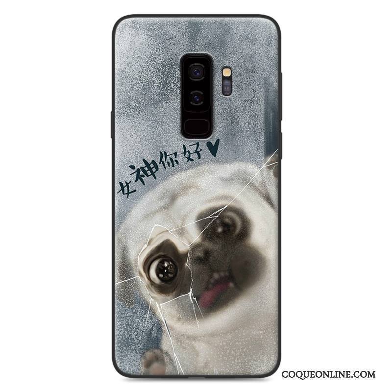 Samsung Galaxy S9 Délavé En Daim Gris Étui Protection Coque De Téléphone Dessin Animé Fluide Doux