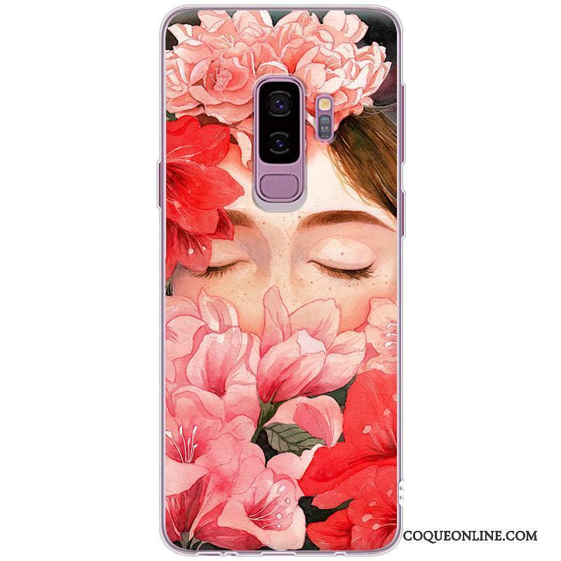 Samsung Galaxy S9+ Fluide Doux Étui Incassable Silicone Coque De Téléphone Étoile Protection