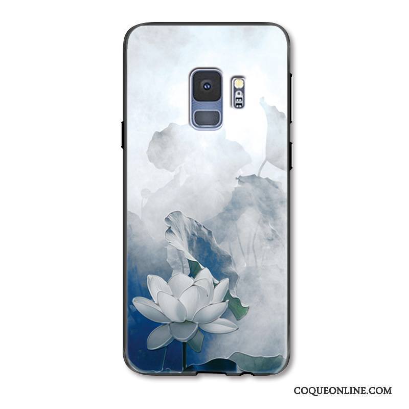 Samsung Galaxy S9+ Gris Protection Ornements Suspendus Simple Coque De Téléphone Frais Étui