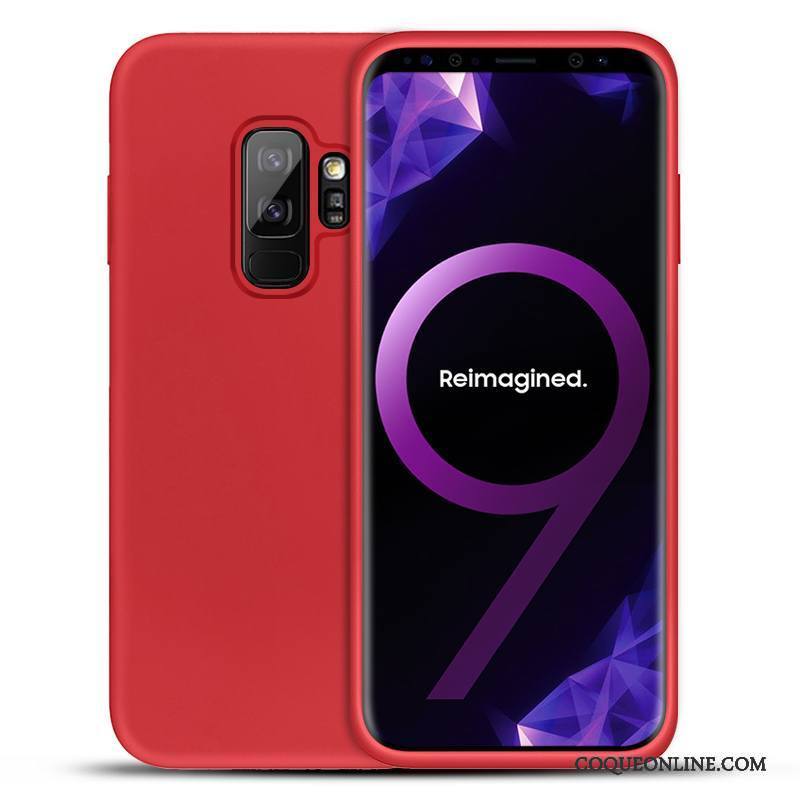 Samsung Galaxy S9+ Incassable Étui Rouge Étoile Coque De Téléphone Silicone Tout Compris