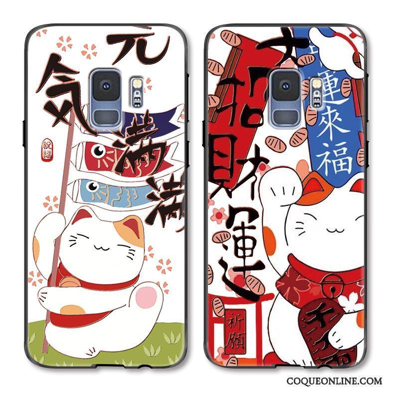 Samsung Galaxy S9+ Peinture De Fête Richesse Coque De Téléphone Protection Étoile Gaufrage