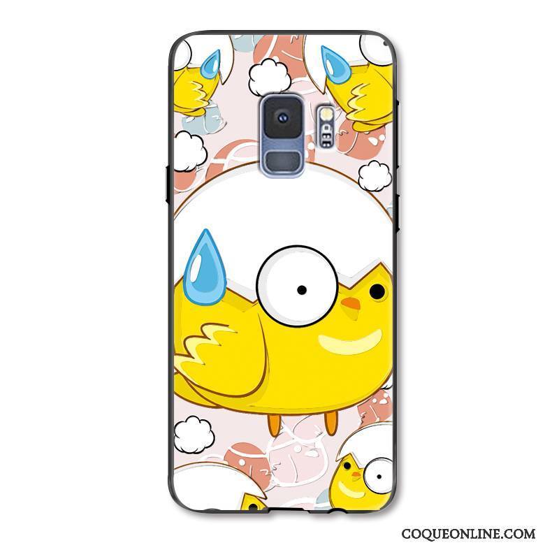 Samsung Galaxy S9 Peinture Gaufrage Jaune Petit Protection Coque De Téléphone Ornements Suspendus