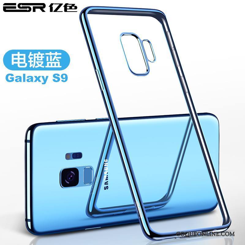 Samsung Galaxy S9 Silicone Très Mince Protection Bleu Étoile Tout Compris Coque De Téléphone