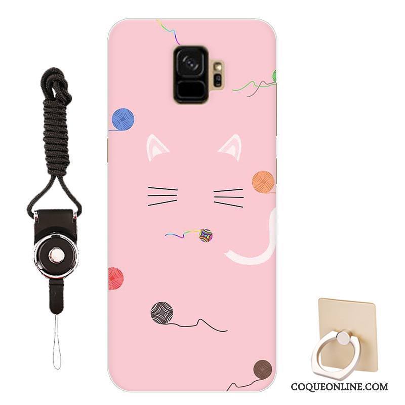 Samsung Galaxy S9 Étoile Coque Étui Fluide Doux Modèle Rose Silicone