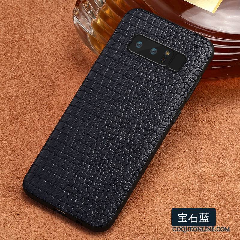 Samsung Galaxy S9 Étoile Créatif Étui En Cuir Bleu Marque De Tendance Personnalité Coque De Téléphone