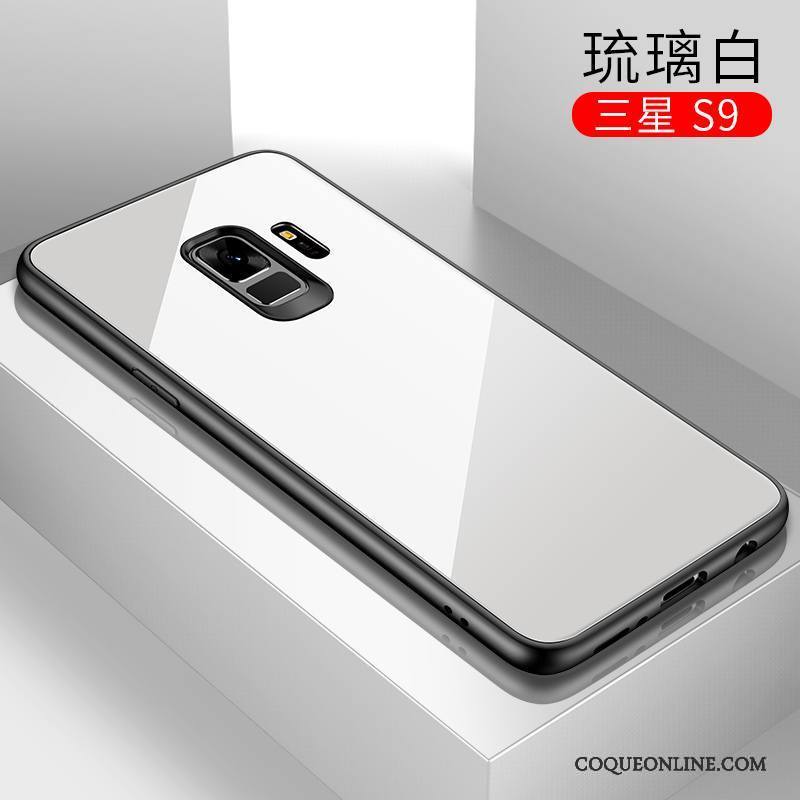 Samsung Galaxy S9 Étui Créatif Verre Blanc Coque De Téléphone Étoile Protection