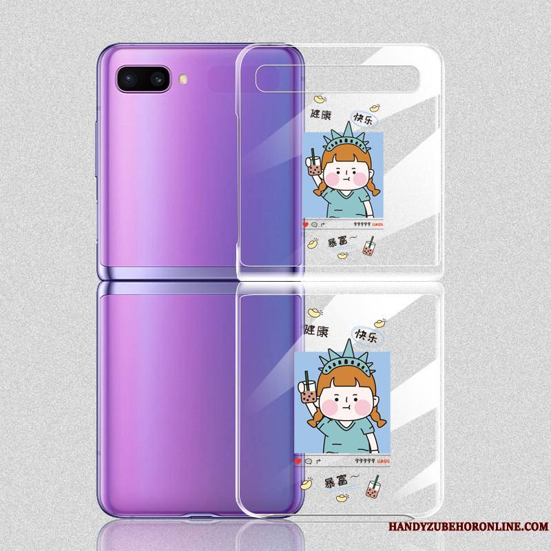 Samsung Z Flip Coque Étoile Protection Créatif Plier Dessin Animé Transparent Étui