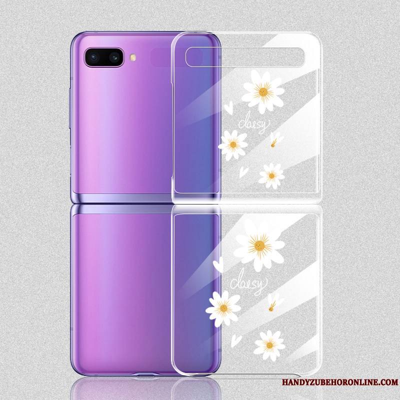 Samsung Z Flip Mode Fleur Coque De Téléphone Incassable Net Rouge Difficile Étui