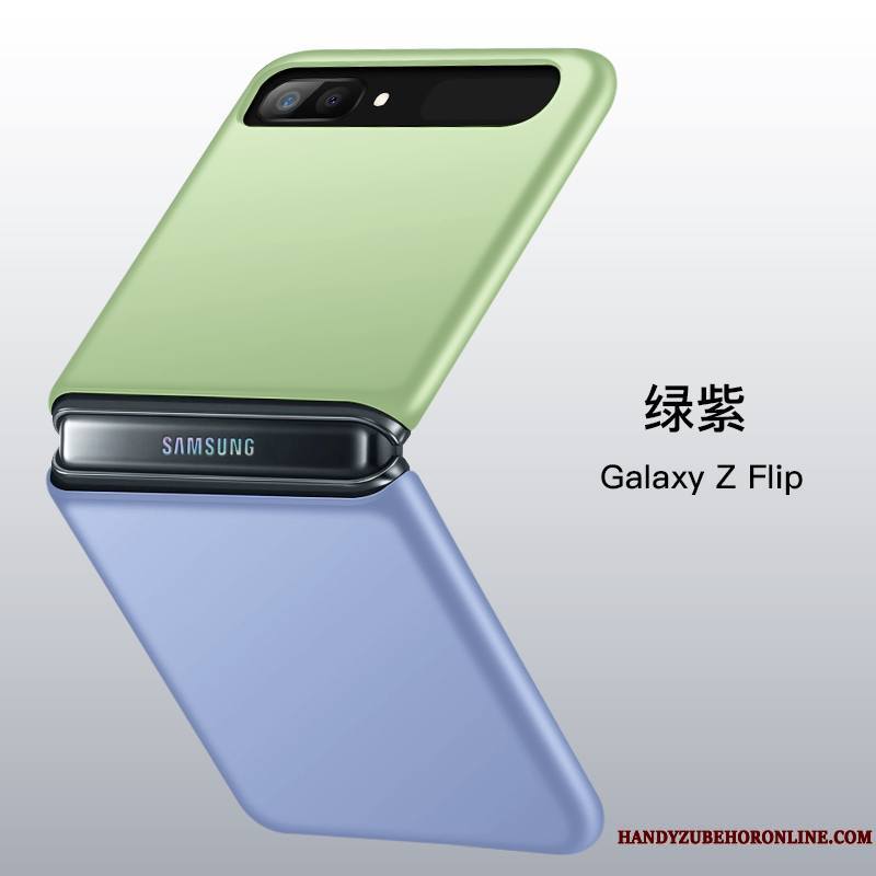 Samsung Z Flip Tout Compris Incassable Vert Plier Étoile Violet Coque De Téléphone