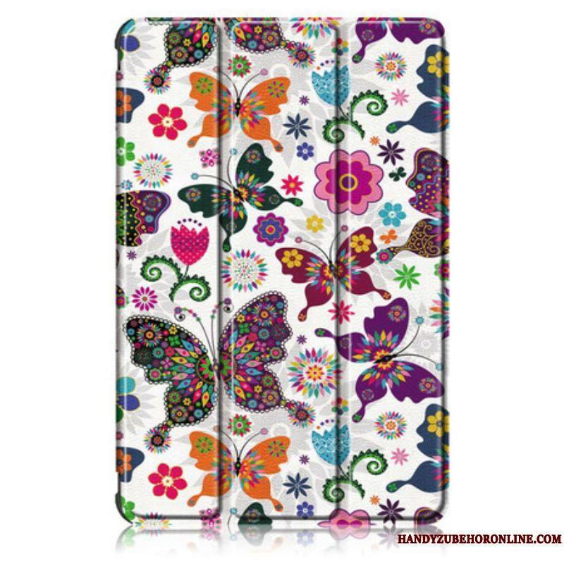 Smart Case Samsung Galaxy Tab S7 FE Renforcée Papillons et Fleurs