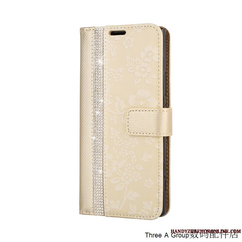 Sony Xperia 1 Coque Étui Incassable Carte Fluide Doux Or Protection