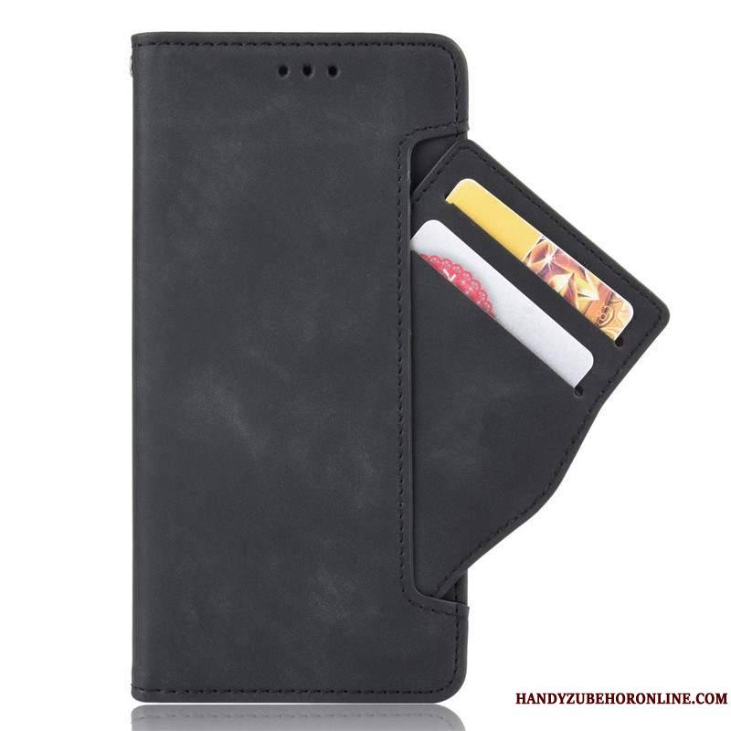 Sony Xperia 5 Noir Étui En Cuir Protection Housse Téléphone Portable Carte Coque De Téléphone