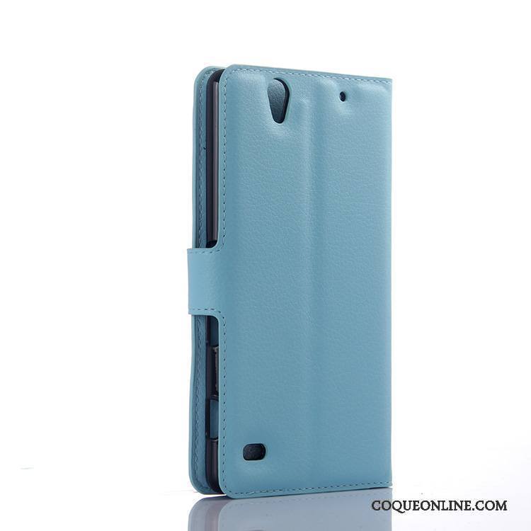 Sony Xperia C4 Étui Protection Bleu Clair Coque De Téléphone Étui En Cuir Téléphone Portable Portefeuille