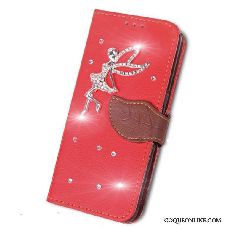 Sony Xperia C5 Ultra Dual Protection Étui En Cuir Clamshell Rouge Coque De Téléphone Téléphone Portable
