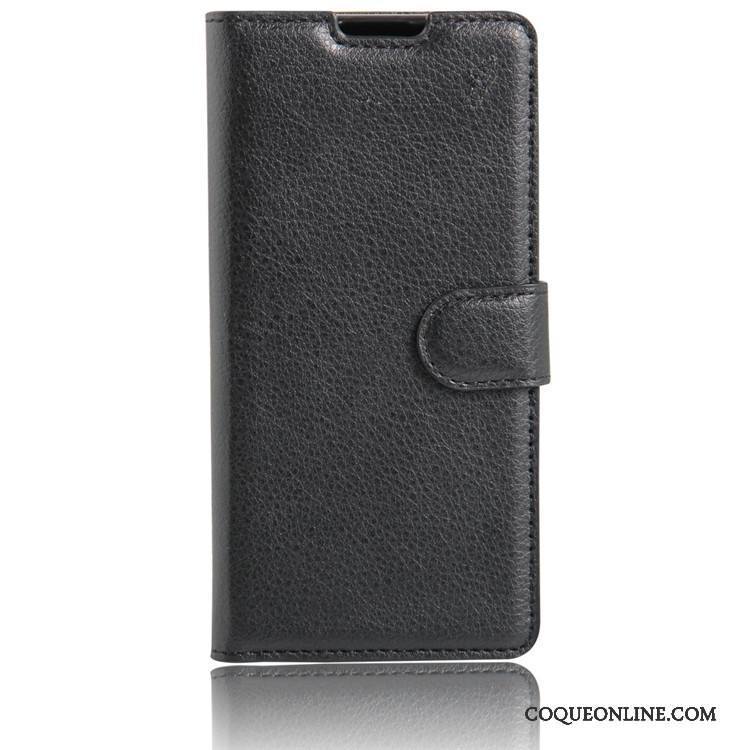 Sony Xperia E5 Coque Étui Étui En Cuir Tout Compris Portefeuille Noir Incassable Protection