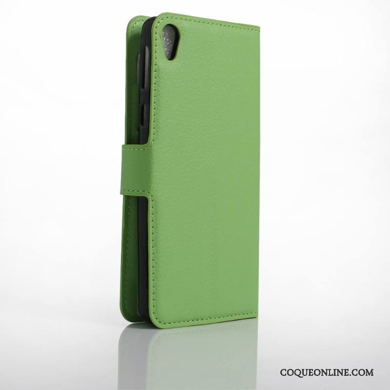 Sony Xperia E5 Portefeuille Coque De Téléphone Étui En Cuir Vert Protection Housse