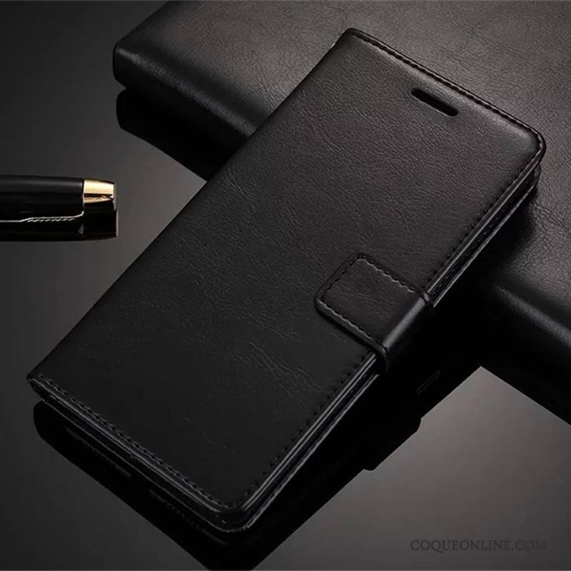 Sony Xperia E5 Téléphone Portable Étui En Cuir Coque De Téléphone Protection Noir