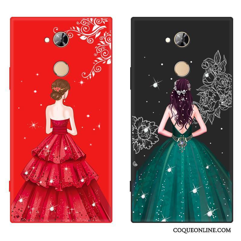 Sony Xperia L2 Étui Coque De Téléphone Incassable Silicone Délavé En Daim Fluide Doux Personnalité