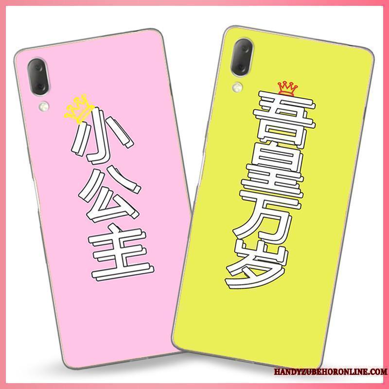 Sony Xperia L3 Coque Silicone Modèle Protection Net Rouge Jaune Dessin Animé Étui