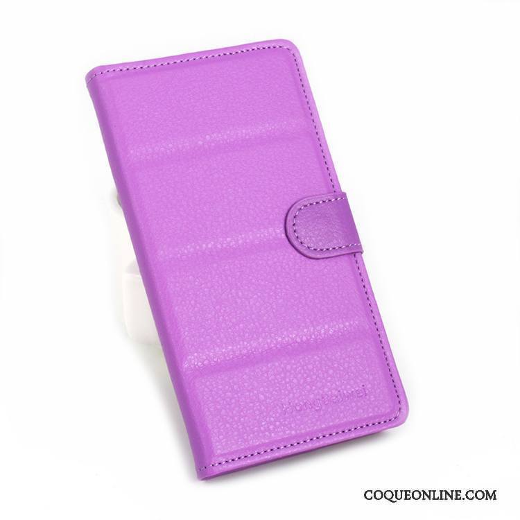 Sony Xperia T2 Étui En Cuir Protection Violet Coque Incassable Noir Modèle Fleurie