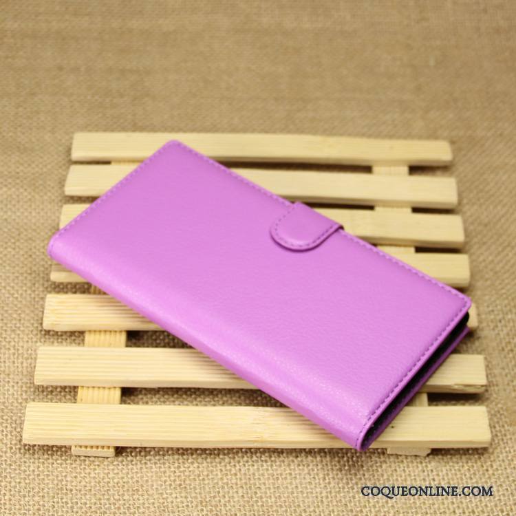 Sony Xperia T3 Étui Étui En Cuir Téléphone Portable Coque De Téléphone Violet Protection