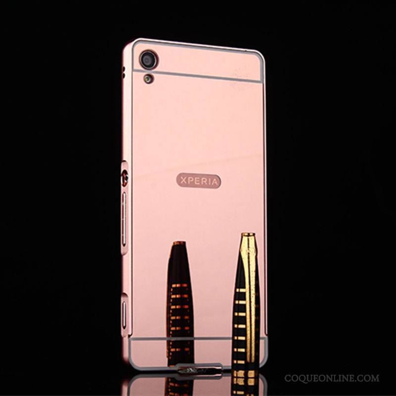 Sony Xperia Xa Protection Couvercle Arrière Border Étui Coque De Téléphone Or Rose Métal