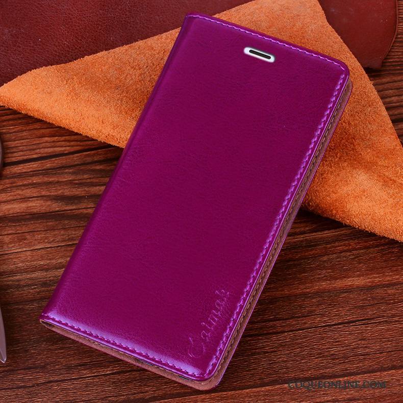 Sony Xperia Xa Ultra Coque Protection Cuir Véritable Étui Silicone Violet Étui En Cuir Clamshell