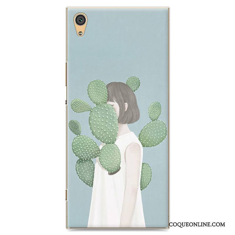 Sony Xperia Xa1 Coque De Téléphone Protection Étui Tendance Peinture Frais Vert