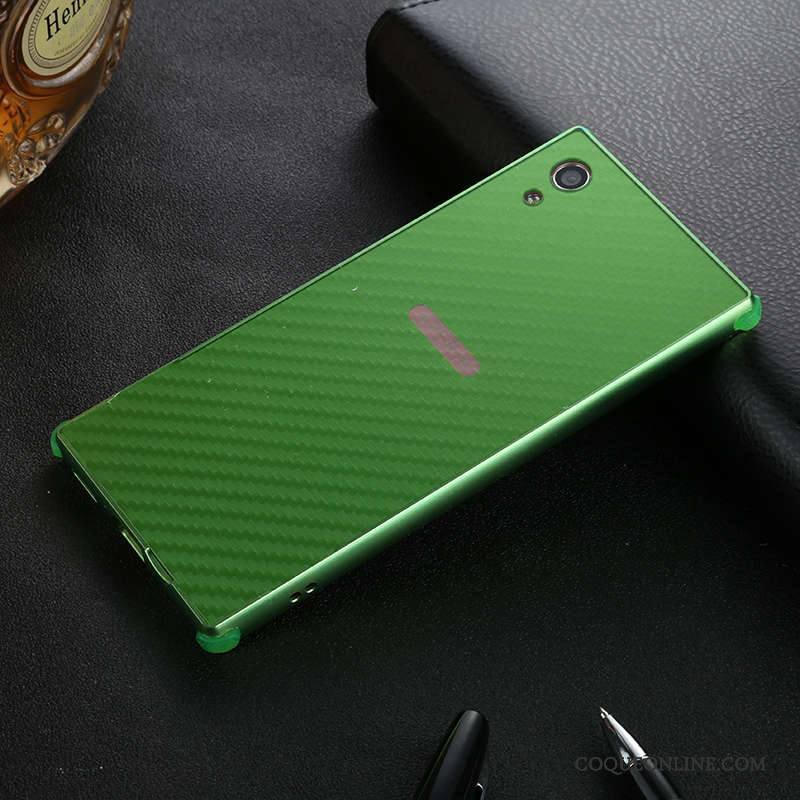 Sony Xperia Xa1 Coque Métal Protection Légères Vert Étui Border Couvercle Arrière