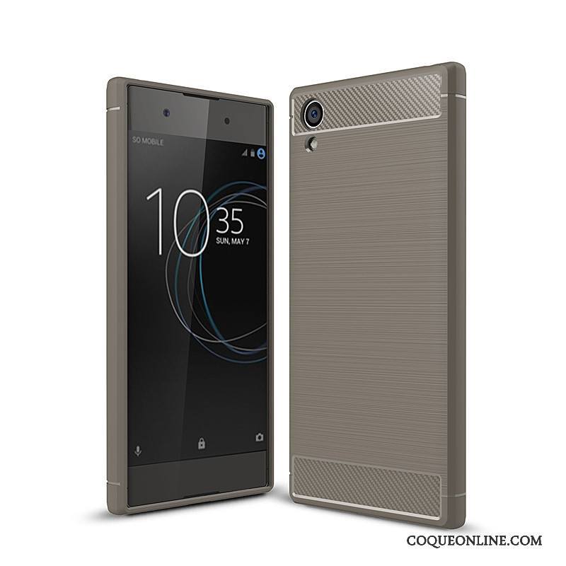 Sony Xperia Xa1 Plus Tout Compris Protection Coque De Téléphone Gris Étui Fluide Doux Fibre