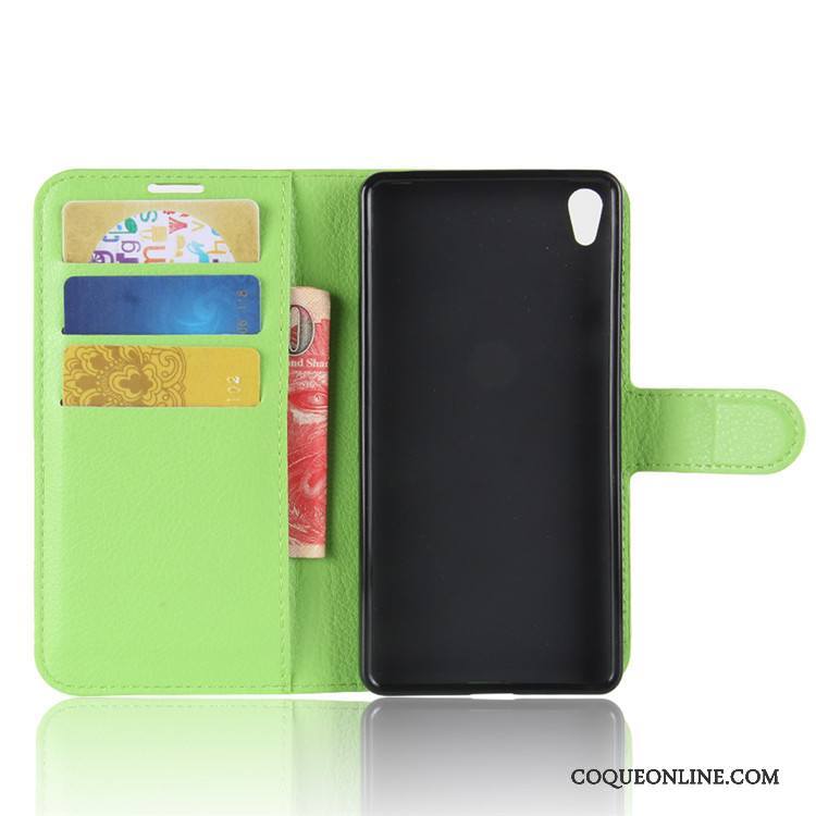 Sony Xperia Xa1 Plus Étui Étui En Cuir Téléphone Portable Coque Vert Protection Portefeuille