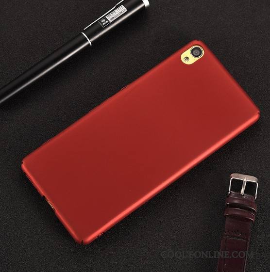 Sony Xperia Xa1 Rouge Incassable Étui Délavé En Daim Difficile Coque Tout Compris