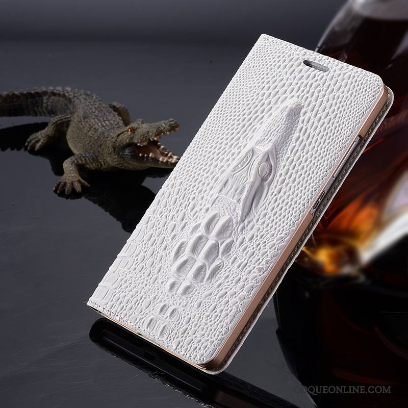 Sony Xperia Xa1 Ultra Cuir Véritable Blanc Étui Incassable Coque De Téléphone Housse Protection