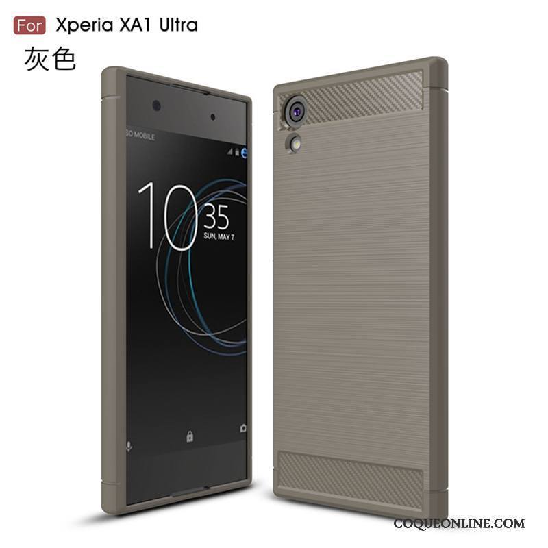 Sony Xperia Xa1 Ultra Incassable Protection Coque De Téléphone Étui Étoile Silicone Gris