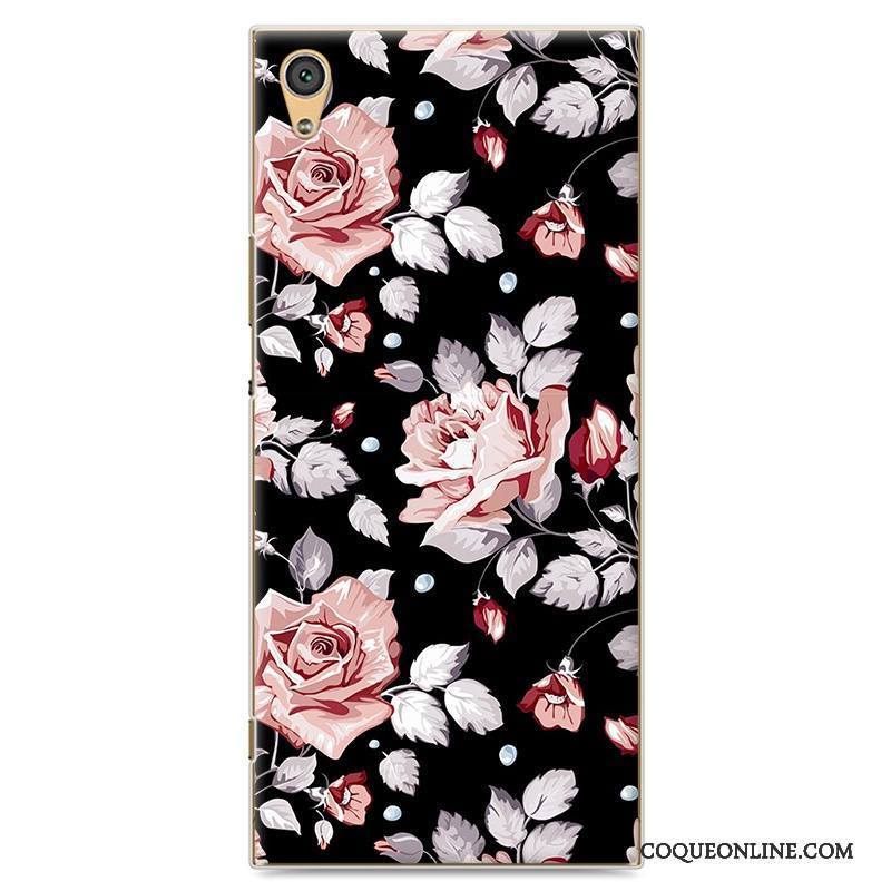 Sony Xperia Xa1 Ultra Tendance Peinture Protection Dessin Animé Coque De Téléphone Étui Fleurs