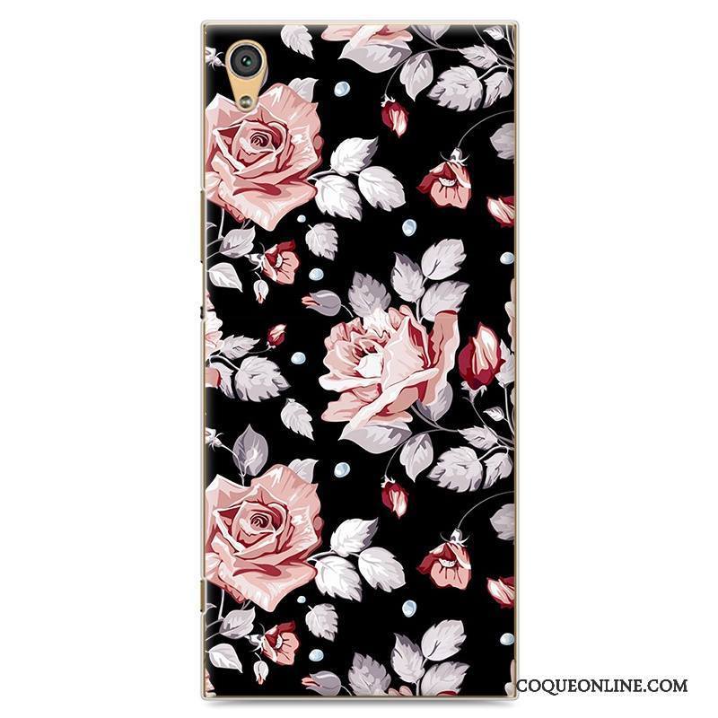 Sony Xperia Xa1 Ultra Tendance Peinture Protection Dessin Animé Coque De Téléphone Étui Fleurs