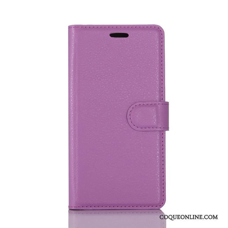 Sony Xperia Xa1 Étui En Cuir Housse Violet Téléphone Portable Protection Coque Carte