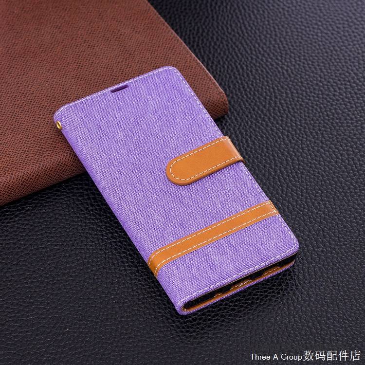 Sony Xperia Xa2 Coque Protection Support Étui En Cuir Tout Compris Incassable Violet En Denim