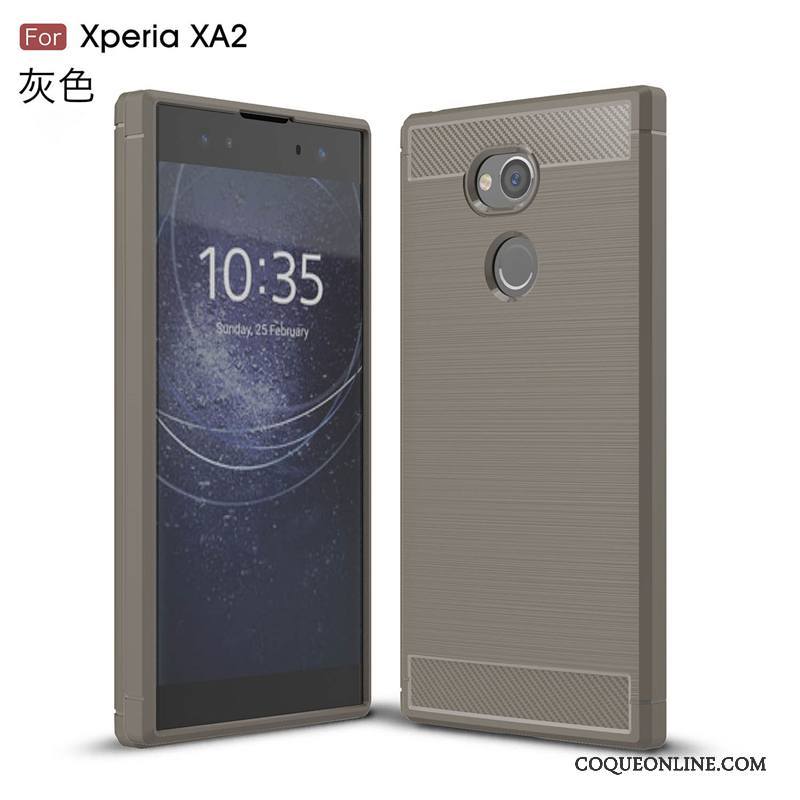 Sony Xperia Xa2 Coque Silicone Protection Incassable Modèle Fleurie Tout Compris Gris Fluide Doux