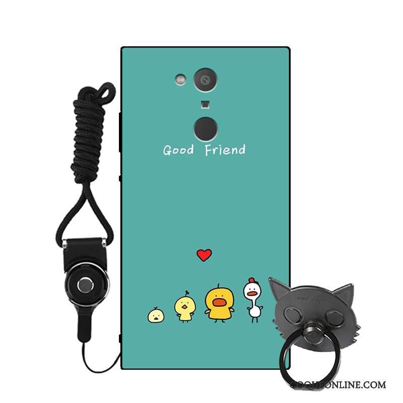 Sony Xperia Xa2 Protection Vert Tout Compris Dessin Animé Foncé Coque De Téléphone Fluide Doux