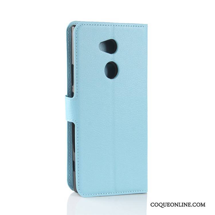 Sony Xperia Xa2 Ultra Protection Bleu Clair Étui En Cuir Violet Portefeuille Coque De Téléphone Carte