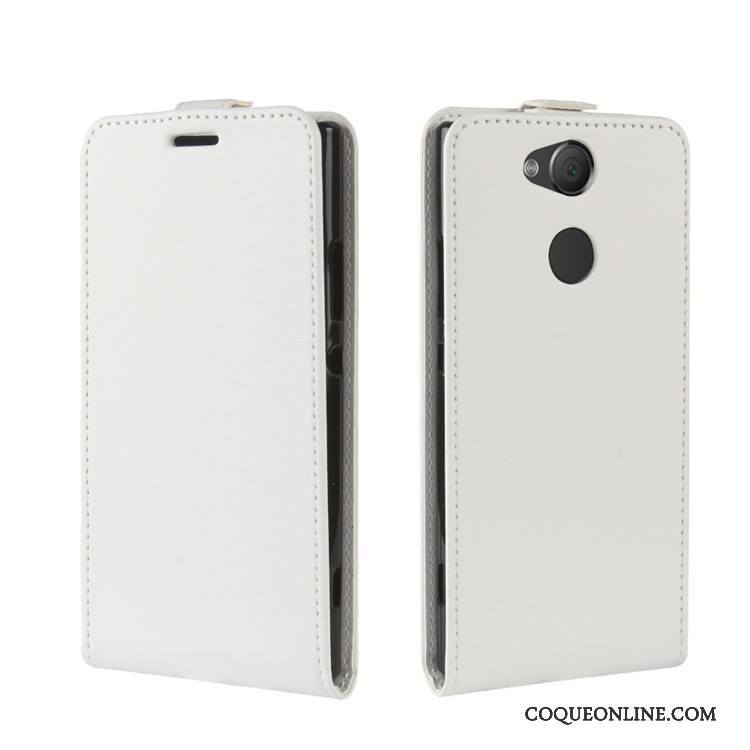 Sony Xperia Xa2 Étui En Cuir Protection Blanc Coque De Téléphone Housse