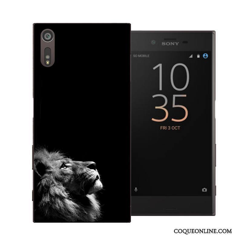 Sony Xperia Xz Coque De Téléphone Protection Étui Difficile Noir Créatif Personnalité